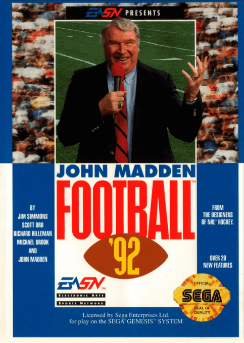 John Madden Football [Cardboard Box] box art for Sega Genesis